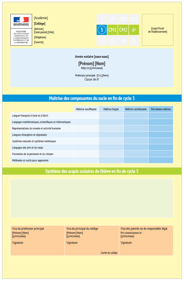 Livret scolaire